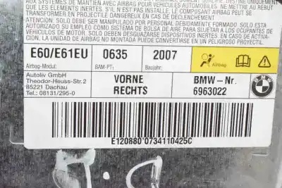 Автозапчасти б/у правая боковая подушка безопасности за bmw 5 (e60) 520 d ссылки oem iam 72126963022  6963022