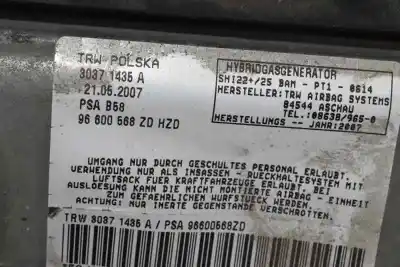 Автозапчастина б/у колінний подушка безпеки для citroen c4 picasso i monospace (ud_) 1.6 hdi посилання на oem iam 96600568zd  