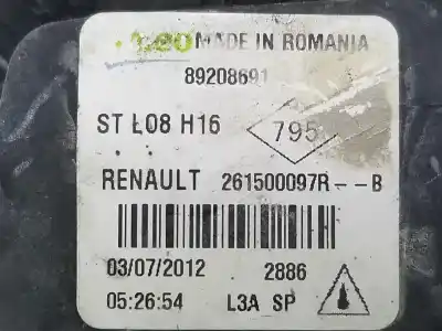 Автозапчасти б/у левая противотуманная фара за renault clio iv 0.9 ссылки oem iam 261500097r  261500097r