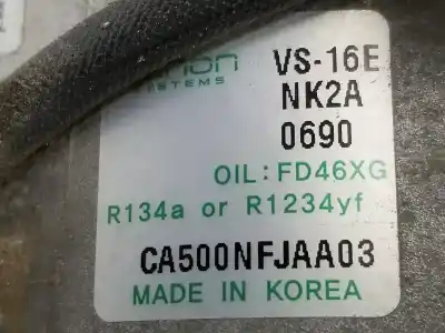 Second-hand car spare part air conditioning compressor for hyundai tucson (tl, tle) 1.6 gdi oem iam references 97701d7600  97701d7600