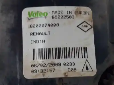 Автозапчасти б/у правая противотуманная фара за renault megane ii sedán (lm0/1_) 1.5 dci (lm1f) ссылки oem iam 8200074008  89202503