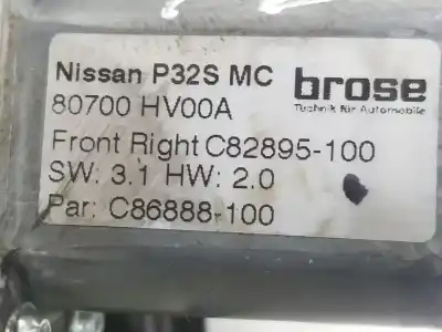 Автозапчасти б/у регулятор стекла переднего правого за nissan qashqai ii suv (j11, j11_) 1.6 dig-t ссылки oem iam 80700hv00a  80700hv00a