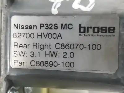 Автозапчасти б/у задний правый стеклорегулятор за nissan qashqai ii suv (j11, j11_) 1.6 dig-t ссылки oem iam 82700hv00a  82700hv00a