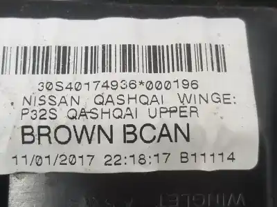 Автозапчастина б/у задне крило для nissan qashqai ii suv (j11, j11_) 1.6 dig-t посилання на oem iam 960324ea0h  960324ea0h