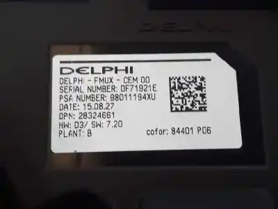 Автозапчастина б/у многофункційне управління для citroen c4 picasso ii 1.6 bluehdi 120 посилання на oem iam 98011194xu  98167277vv