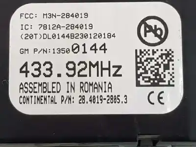 Автозапчастина б/у електронний модуль для opel adam (m13) 1.2 посилання на oem iam 13500144  28401928053