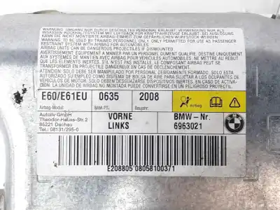 Peça sobressalente para automóvel em segunda mão airbag frontal lado esquerdo por bmw 5 (e60) 520 d referências oem iam 72126963021  6963021
