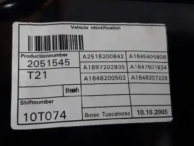 Автозапчасти б/у регулятор стекла переднего левого за mercedes-benz clase ml bm 166 ml 350 cdi bluetec edition 1 166.024 ссылки oem iam 1647201579  1647201579