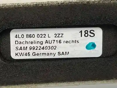 Автозапчастина б/у бруски для даху для audi q7 (4l) 3.0 v6 24v tdi посилання на oem iam 4l0860021q