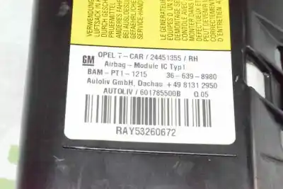Second-hand car spare part front right curtain airbag for opel astra h gtc (a04) 1.9 cdti 16v (l08) oem iam references 24451355  24451355