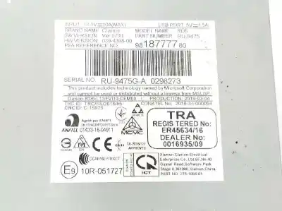 Gebrauchtes Autoersatzteil audiosystem / radio-cd zum citroen jumpy spacetourer 2.0 blue-hdi fap oem-iam-referenzen 9818777780  9818777780