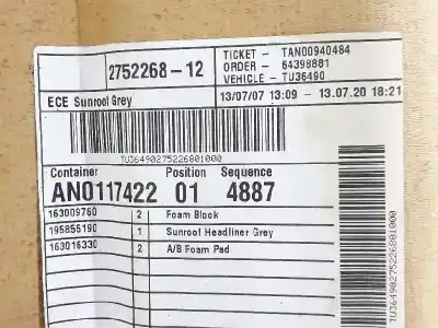 Автозапчасти б/у внутренняя крыша за mini mini (r56) cooper d ссылки oem iam 51442752270
