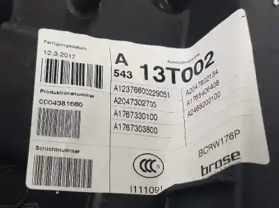 Peça sobressalente para automóvel em segunda mão elevador de vidros traseiro esquerdo por mercedes-benz clase a (w176) 2.1 cdi cat 136 cv / 100 kw referências oem iam a1767303800  a1767303800