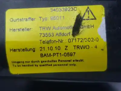 Автозапчасти б/у натяжитель задней левой подушки безопасности за volvo xc60 i suv (156) d5 awd ссылки oem iam 39801840  39801840