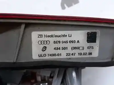 Автозапчастина б/у лівий задній ліхар в дверях для audi a4 b7 avant (8ed) 2.0 tdi 16v посилання на oem iam 8e9945093a  8e9945093a