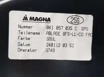 İkinci el araba yedek parçası torpido için audi a5 sportback (8ta) 2.0 tdi oem iam referansları 8k1857035c  8k1857035c