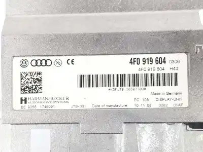 Second-hand car spare part multifunction display for audi a5 coupe 3.0 v6 24v tdi oem iam references 4f0919604  be9356