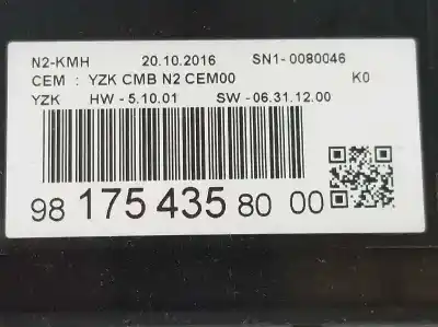 Автозапчастина б/у панель інструментів для citroen jumpy furgon club xl посилання на oem iam 9817543580  9817543580