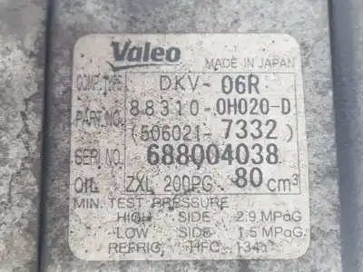 Pezzo di ricambio per auto di seconda mano compressore aria condizionata per citroen c1 1.4 hdi cat (8ht / dv4td) riferimenti oem iam 6453rk 1673305180 