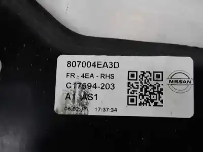 Second-hand car spare part passenger side right window regulator for nissan qashqai ii suv (j11, j11_) 1.5 dci oem iam references 807004ea3d  807004ea3d