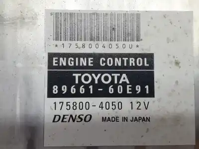 Peça sobressalente para automóvel em segunda mão centralina de motor uce por toyota land cruiser (j12) 3.0 turbodiesel referências oem iam 8966160e91 8966160e91 