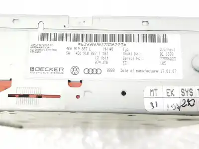 Second-hand car spare part dvd system for audi q7 (4l) 3.0 v6 24v tdi oem iam references 4e0919887l  4e0910887t