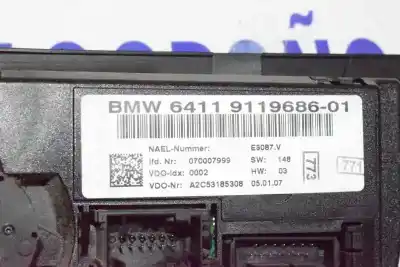 Peça sobressalente para automóvel em segunda mão comando de sofagem (chauffage / ar condicionado) por bmw 3 touring (e91) 320 d referências oem iam 64119119686  64119199259