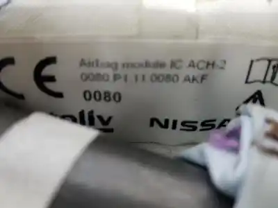 Second-hand car spare part front right curtain airbag for nissan pulsar fastback (c13) 1.5 dci oem iam references 985p03zl0a  985p03zl0a