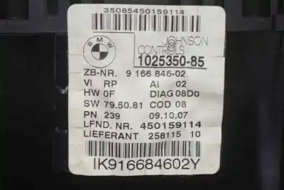 Автозапчастина б/у панель інструментів для bmw 3 (e90) 320 d посилання на oem iam 62109316127  9166846