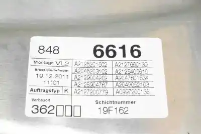 Автозапчастина б/у регулятор вікна передній лівий для mercedes-benz clase e (w212) lim. 2.1 cdi cat посилання на oem iam 2127201579  a2128201502