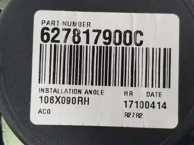 Автозапчастина б/у задній правий ремін безпеки для nissan pulsar fastback (c13) 1.5 dci посилання на oem iam 627817900c  627817900c