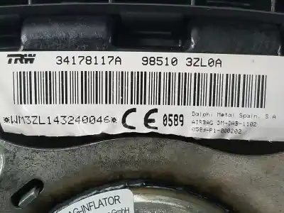 Автозапчастина б/у комплект подушки безпеки для nissan pulsar fastback (c13) 1.5 dci посилання на oem iam   682003zl1a