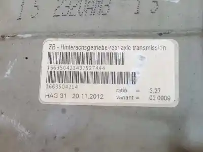 Second-hand car spare part rear differential for clase c clase m 2.1 cdi oem iam references 1663504214  1663504214