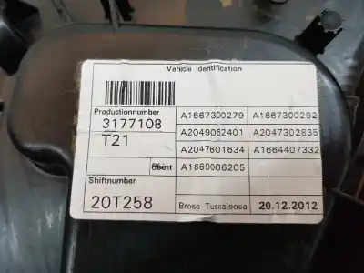 Second-hand car spare part rear right window regulator for clase c clase m 2.1 cdi oem iam references a1667300279  1667300279