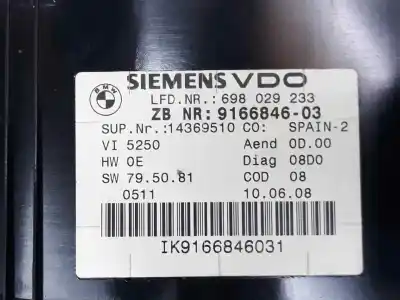 Peça sobressalente para automóvel em segunda mão quadrante por bmw 3 (e90) 318 d referências oem iam 62109316127  9166846