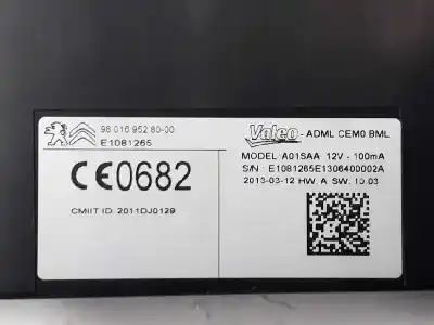 Peça sobressalente para automóvel em segunda mão módulo eletrônico por ds 5 1.6 blue-hdi fap referências oem iam 9801695280  9801695280