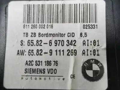 Second-hand car spare part multifunction display for bmw 5 (e60) 525 d oem iam references 65829111269  65826970342