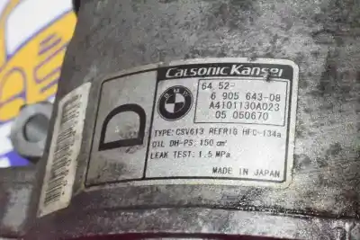Peça sobressalente para automóvel em segunda mão compressor de ar condicionado a/a a/c por bmw x3 (e83) 2.0 d referências oem iam 64526905643  64529145353