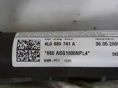 Автозапчасти б/у подушка безопасности передняя левая шторка безопасности за audi q7 (4l) 3.0 v6 24v tdi ссылки oem iam 4l0880741a  4l0880741a