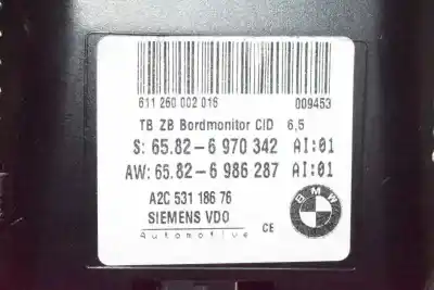 Second-hand car spare part multifunction display for bmw 5 (e60) 520 d oem iam references 65826970342  65826986287