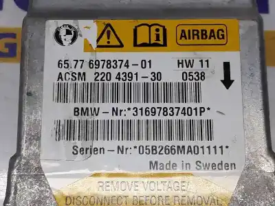 Second-hand car spare part airbag control unit for bmw 5 (e60) 520 d oem iam references 65776978374  65779172019