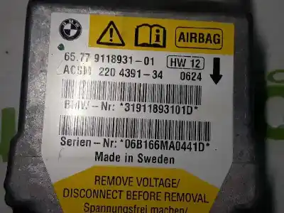 Second-hand car spare part airbag control unit for bmw 5 (e60) 520 d oem iam references 65779118931  65779172019