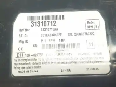 Автозапчастина б/у електронний модуль для volvo xc60 i suv (156) 2.4 d / d3 / d4 awd посилання на oem iam 31310712  31310713aa