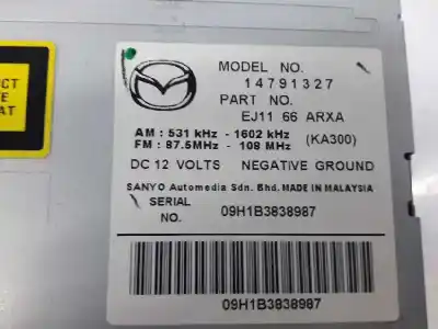 Автозапчастина б/у аудіо система / радіо cd для mazda cx7 2.2 turbodiesel посилання на oem iam ej1166arxa  
