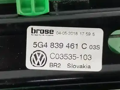 Peça sobressalente para automóvel em segunda mão elevador de vidros traseiro direito por volkswagen golf vii lim. (bq1) 1.6 tdi referências oem iam 5g4839461c 5g4839461c 