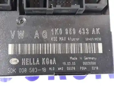 Second-hand car spare part comfort module for volkswagen caddy ka/kb 2.0 sdi oem iam references 1k0959433ak  1k0959433ak