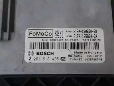 Second-hand car spare part ecu engine control for ford focus turn. 1.0 ecoboost oem iam references h1fa12a650bb  0261s18435