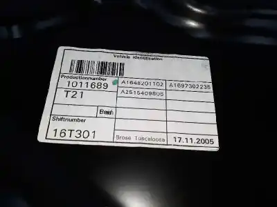 Second-hand car spare part rear right window regulator for clase c clase r 3.0 cdi oem iam references a1648201102  2517302779