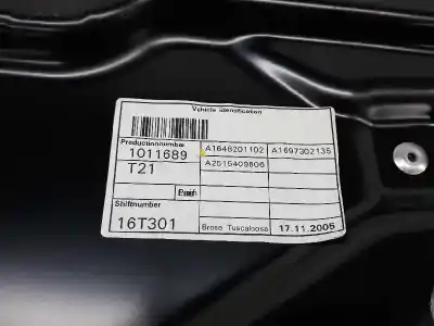 Second-hand car spare part rear left window regulator for clase c clase r 3.0 cdi oem iam references a1648201102  2517302679