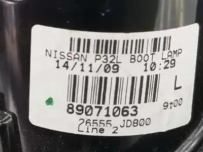 Автозапчасти б/у левый задний фонарь в двери за nissan qashqai / qashqai +2 i (j10, nj10, jj10e) 1.5 dci ссылки oem iam 26555jd800  89071063 Автозапчасти б/у левый задний фонарь в двери за nissan qashqai / qashqai +2 i (j10, nj10, jj10e) 1.5 dci ссылки oem iam 26555jd800  89071063